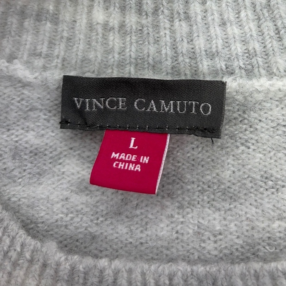 Vince Camuto Heather Gray Crewneck Oversized Sweater CV3452240 Womens Large Soft - Picture 3 of 7